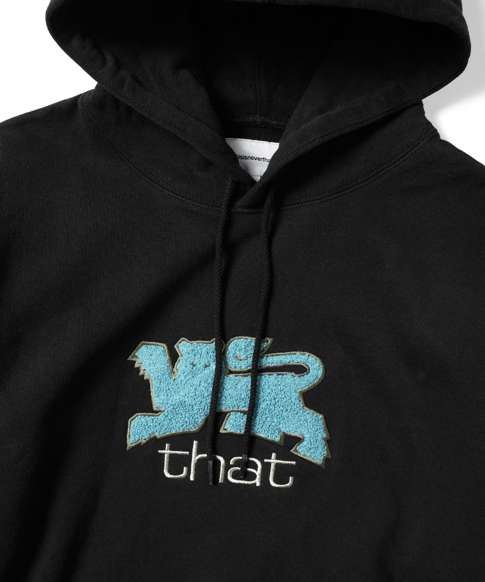 MUSINSA | thisisneverthat® Lion Hoodie Black