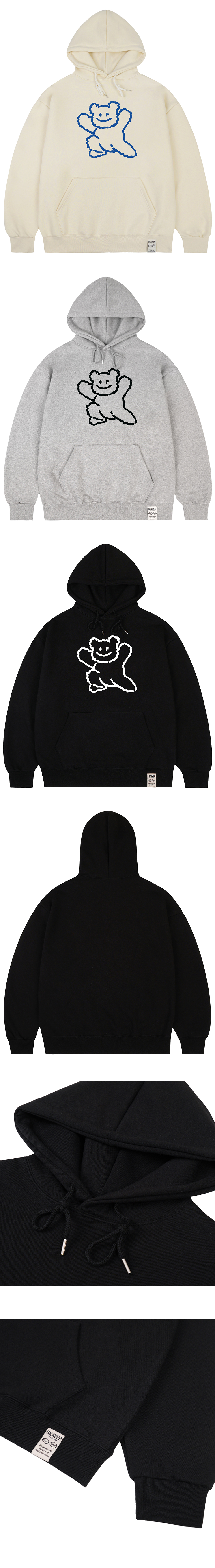【GRAVER】24FW★ Multi Line Bear Smile Sweatshirt Designer fashion, Seoul-fully created | W Concept