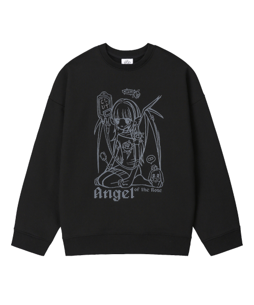 Свитшот Angel of Roses - Black