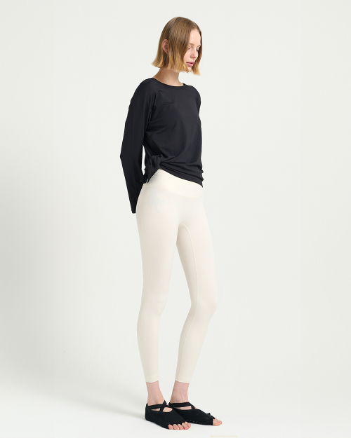 Флисовые леггинсы с высокой поддержкой (FMLG1014F)_New White