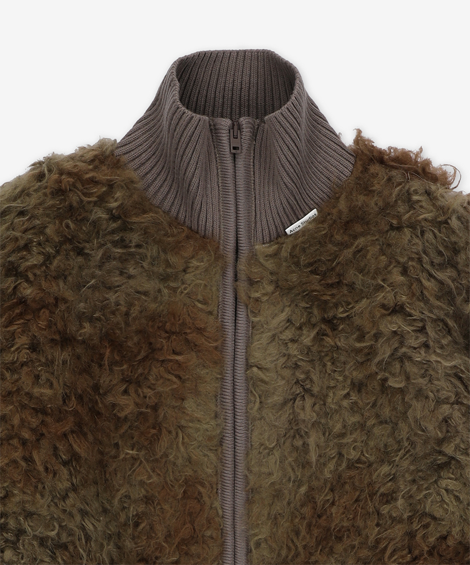 ムートン・ファーコート Acne Studios Fur Jacket Mud Brown A90611DLD A90611DLDFW24 MUSINSA | ACNE STUDIOS Fur Jacket - Mud Brown / A90611DLD