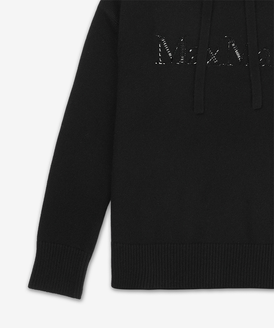Tシャツ・カットソー S Max Mara Gorizia Knit Hood Black 29366103600009 2936610360 MUSINSA | S MAX MARA Gorizia Knit Hoodie - Black