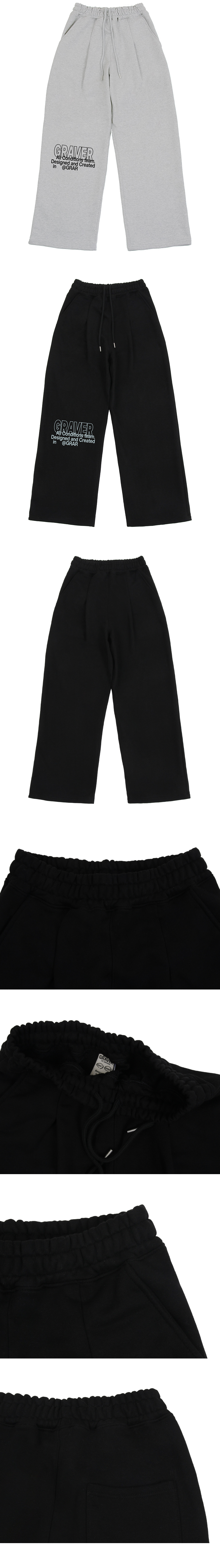 [GRAVER]★24FW★GRAR-LETTERING TRAINING PINTUCK WIDE PANTS UNISEX]GRAR-LETTERING TRAINING PINTUCK WIDE PANTS - GRAVER