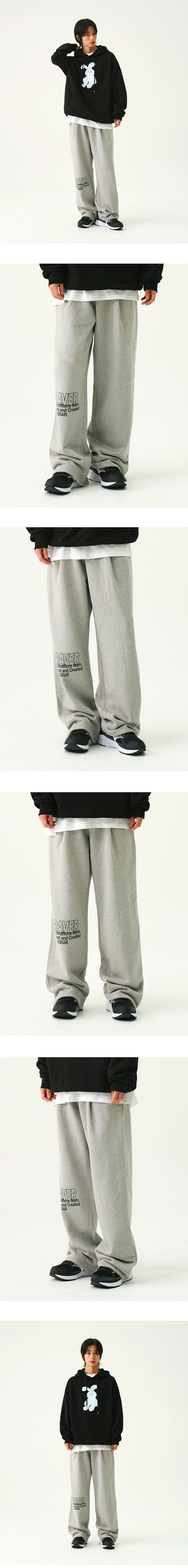 【GRAVER】24FW★ GRAR-LETTERING Training Pin Tuck Wide Pants UNISEX]GRAR-LETTERING TRAINING PINTUCK WIDE PANTS - GRAVER