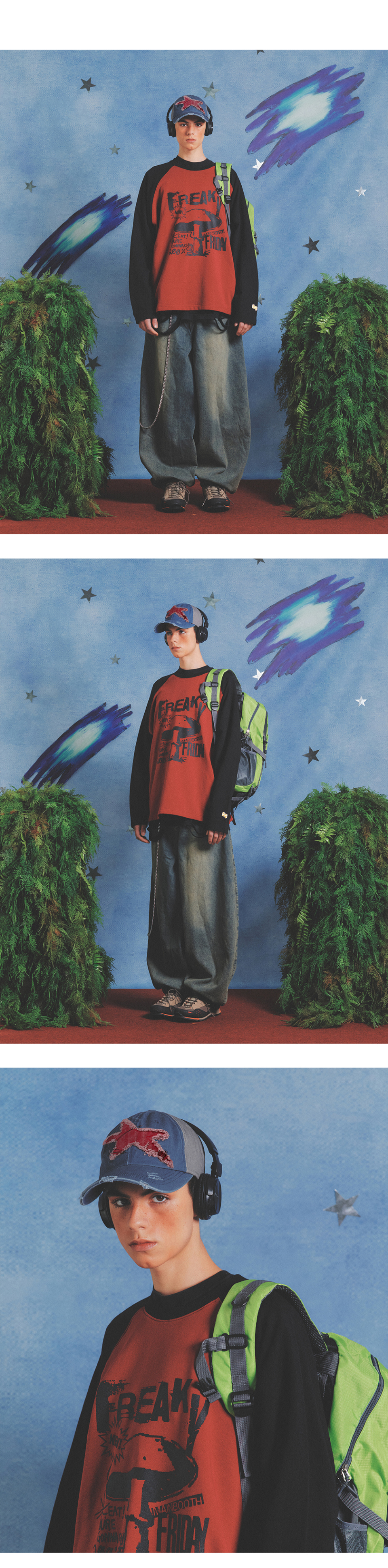MUSINSA | MAINBOOTH Starfish Damage Ball Cap(BLUE)