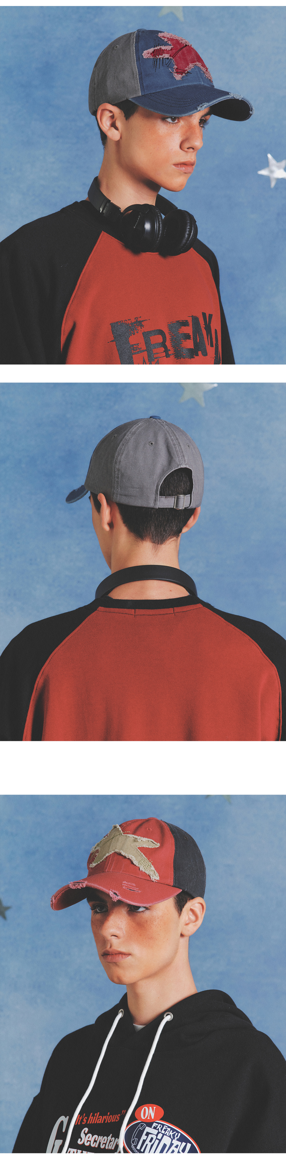 MUSINSA | MAINBOOTH Starfish Damage Ball Cap(BLUE)