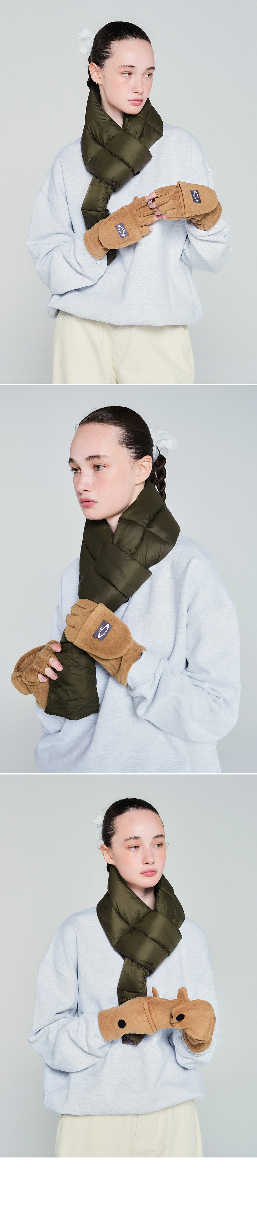 SOLID TWO-WAY GLOVES 