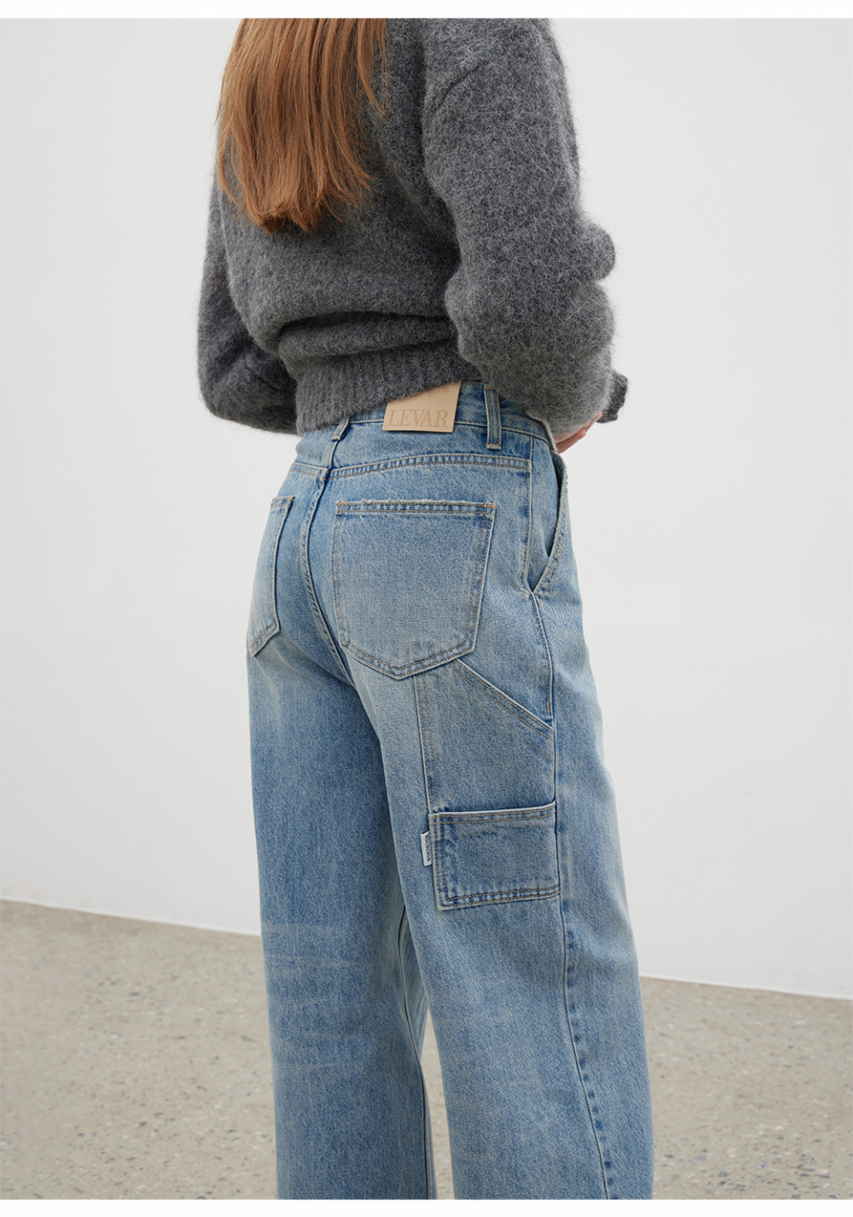 MUSINSA | LEVAR Relaxed Carpenter Denim - Stone Blue