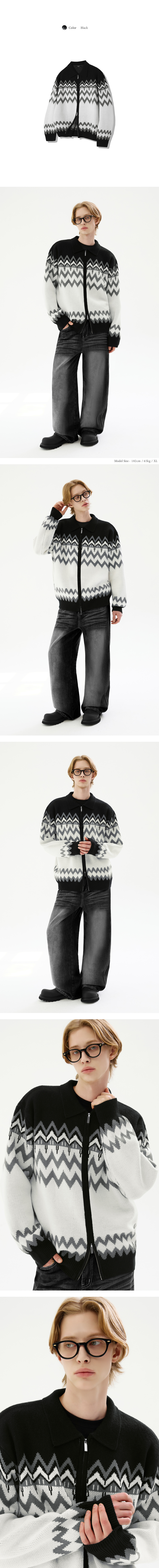 MUSINSA | TRILLION Washable Nordic Jacquard Caraneck 2WAY