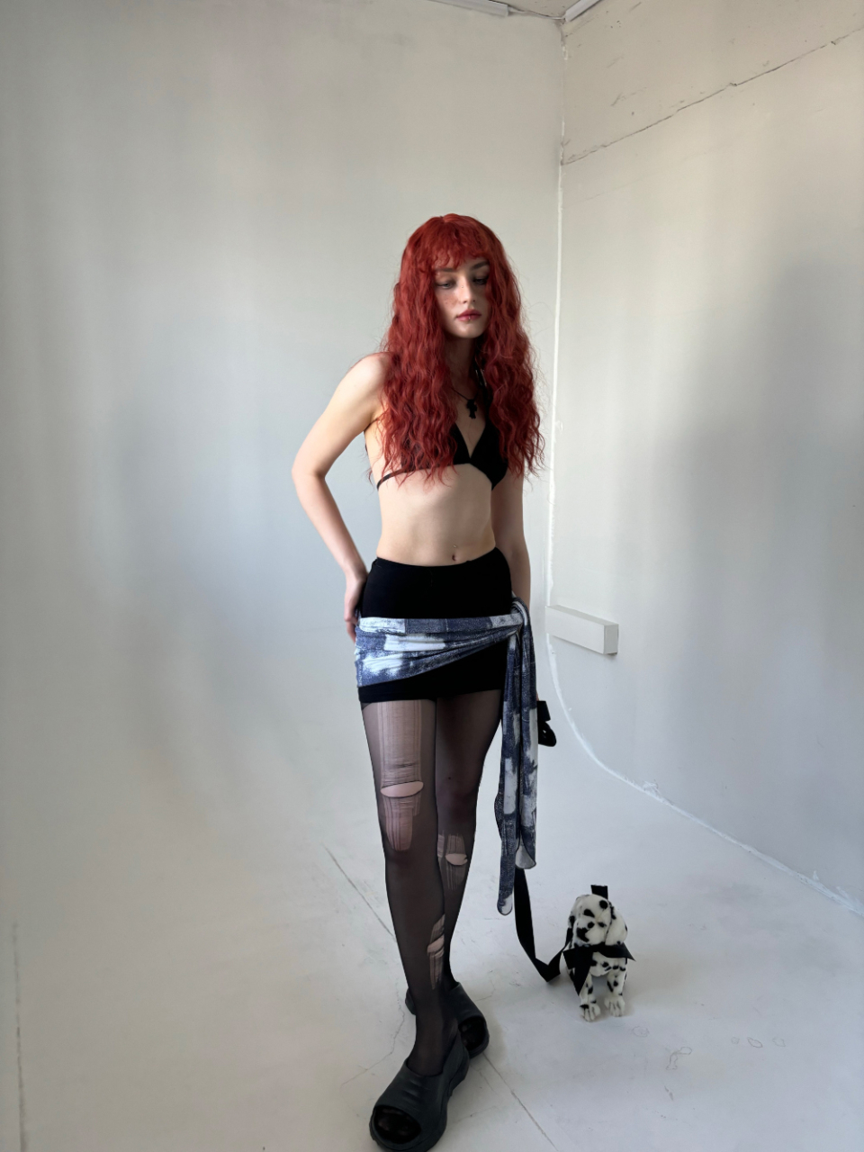 【Bn From】From tie denim sk MUSINSA | BNFROM From tie skirt (Denim)