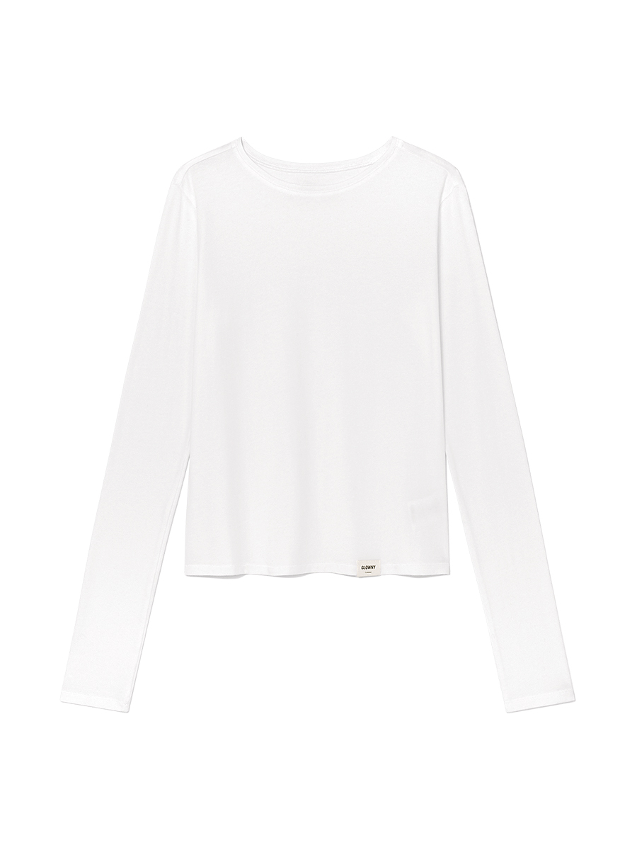 MUSINSA | GLOWNY G MODAL LONG SLEEVE (WHITE)