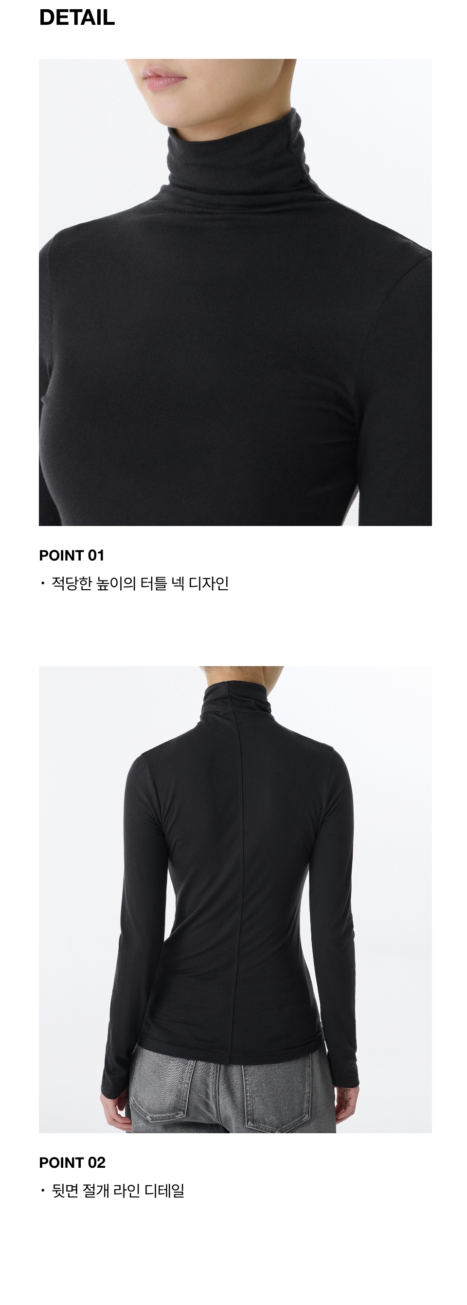Tシャツ・カットソー *MUSINSA STANDARD* Tencel Slim Mock Neck Long Sleeve T-Shirt MUSINSA公式 | MUSINSA STANDARD WOMAN Women's Wool Tencel