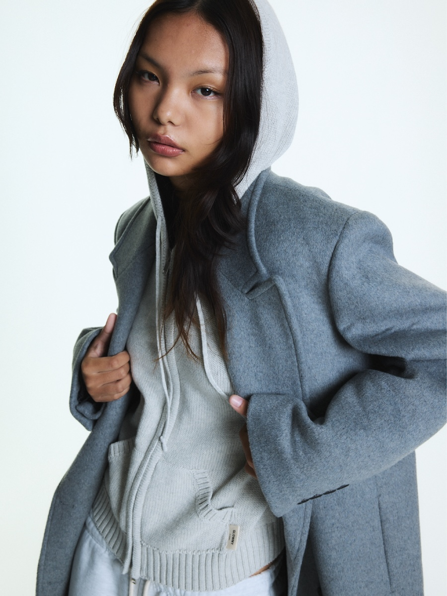 G CLASSIC KNIT ZIP UP (GRAY) 상세 이미지 1