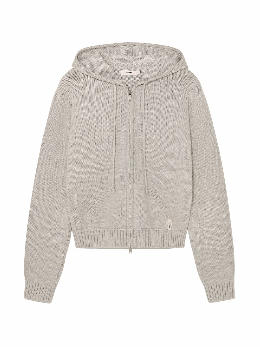 G CLASSIC KNIT ZIP UP (GRAY) 상세 이미지 2