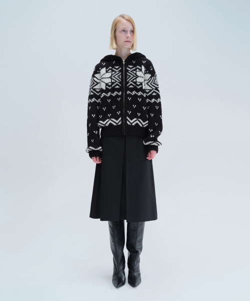 NORDIC HOODIE ZIP UP (black)