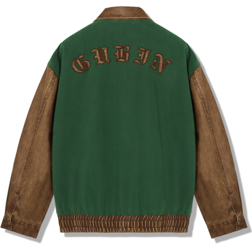 Mix Leather Color Toning Work Jacket