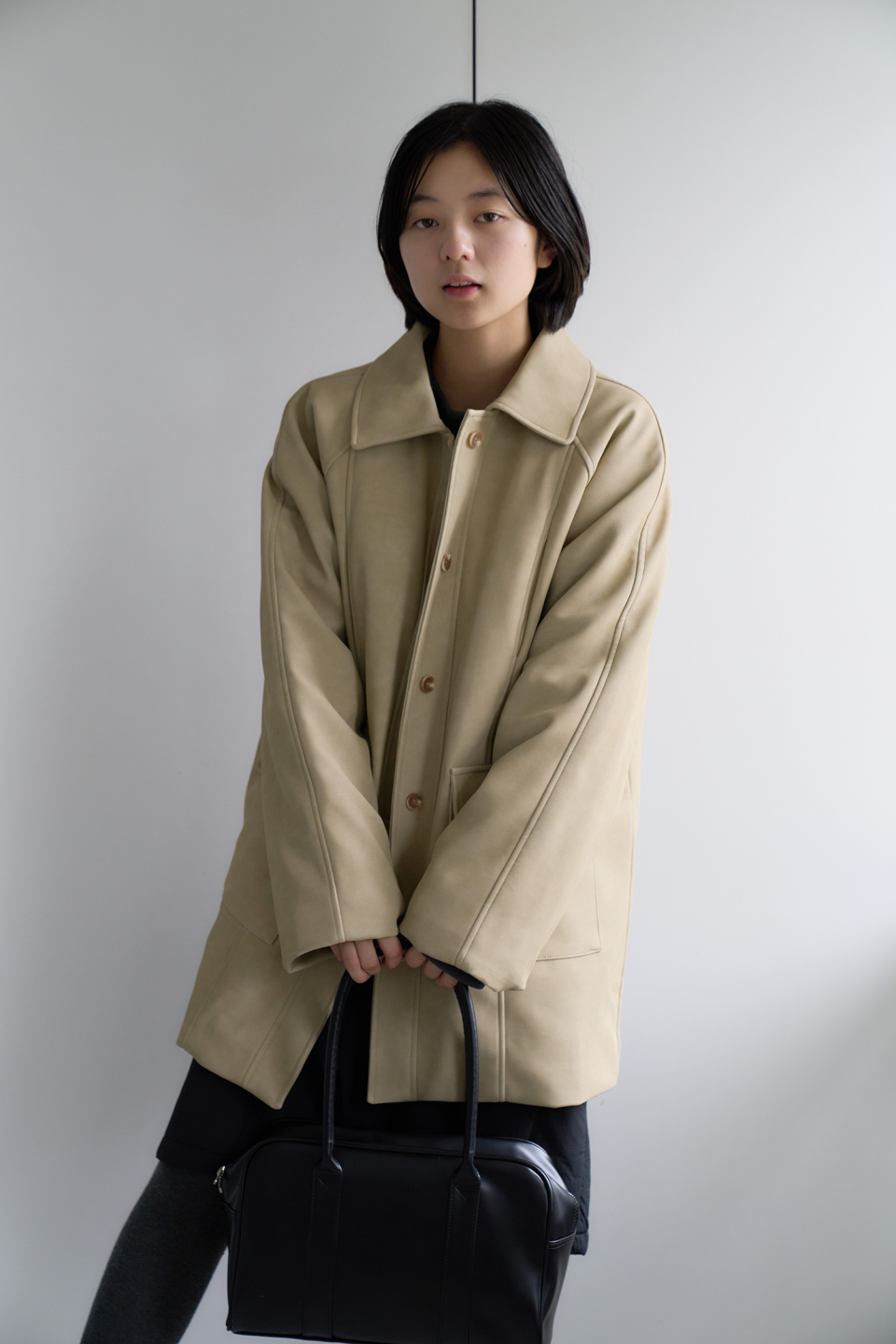 ジャケット・アウター PESTO Half padded leather jacket sand MUSINSA公式 | PESTO Half padded leather jacket sand