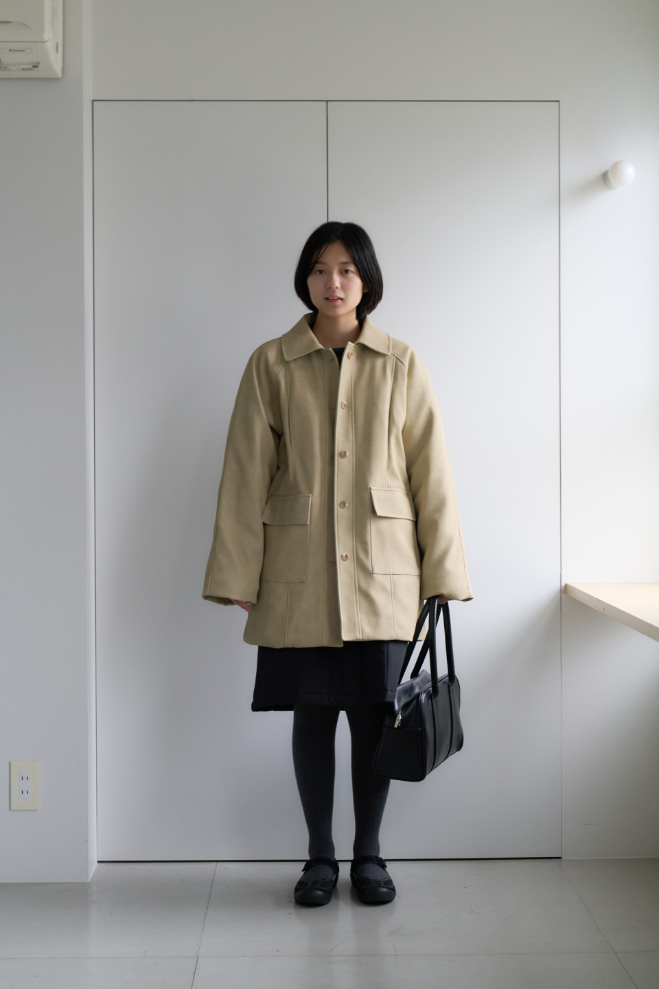 ジャケット・アウター PESTO Half padded leather jacket sand MUSINSA公式 | PESTO Half padded leather jacket sand