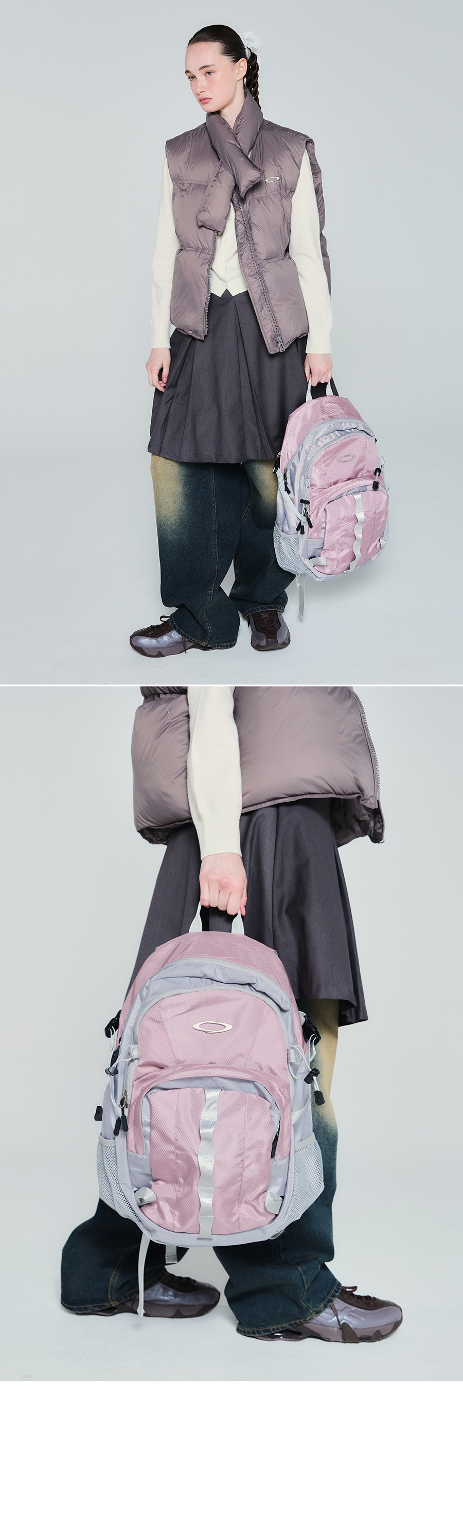 ●NOIAGO● multi logo backpack pink NOI1233 MUSINSA | NOIAGO NOI1233 Multi Logo Backpack (Pink)