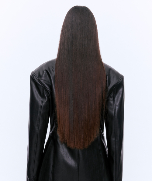 BUTTON LEATHER JACKET BLACK