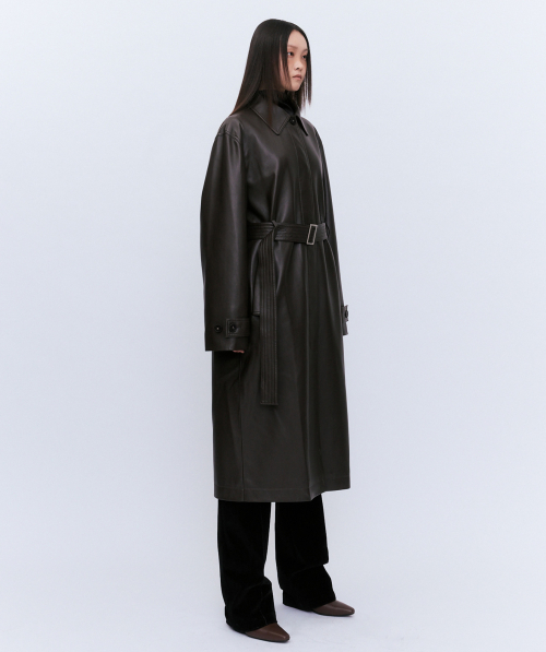 RAMSKIN LONG COAT BROWN