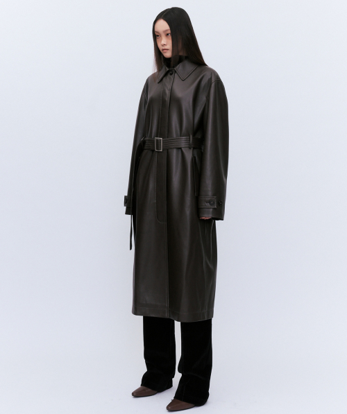 RAMSKIN LONG COAT BROWN