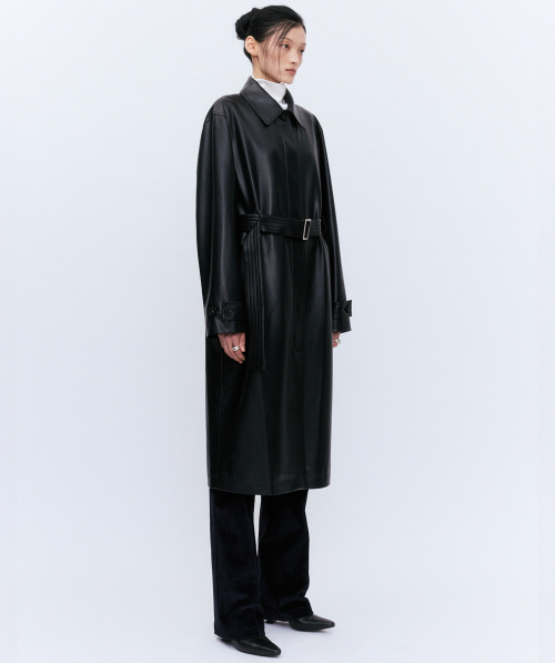 RAMSKIN LONG COAT BLACK