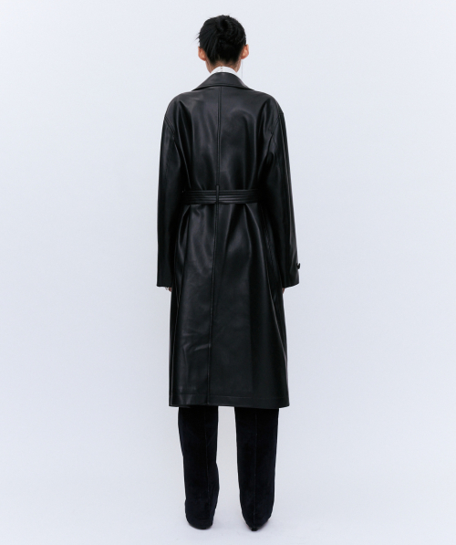 RAMSKIN LONG COAT BLACK