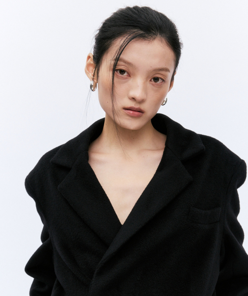 VIRGIN WOOL COAT BLACK