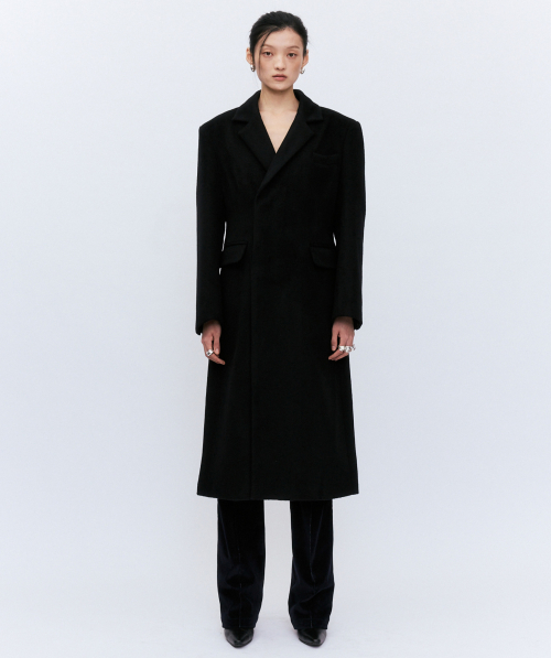 VIRGIN WOOL COAT BLACK