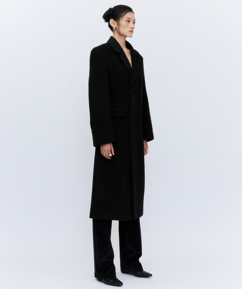 VIRGIN WOOL COAT BLACK