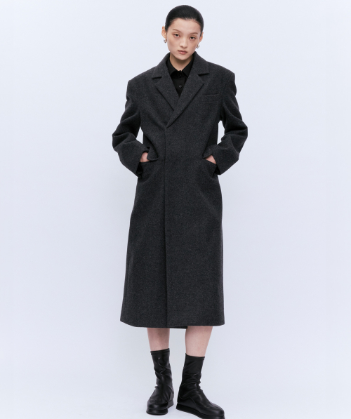 VIRGIN WOOL COAT GREY