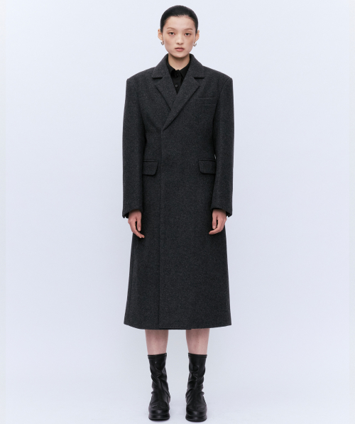 VIRGIN WOOL COAT GREY