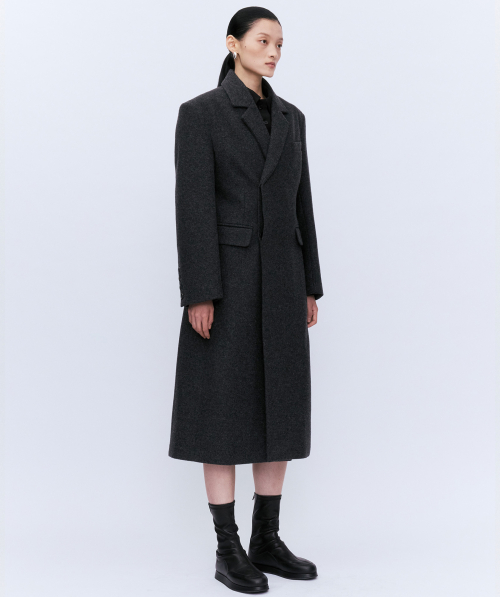 VIRGIN WOOL COAT GREY