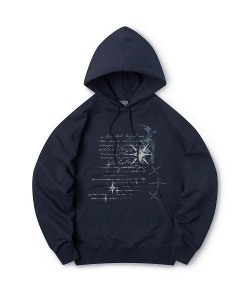 Худи с тату-принтом (Navy)