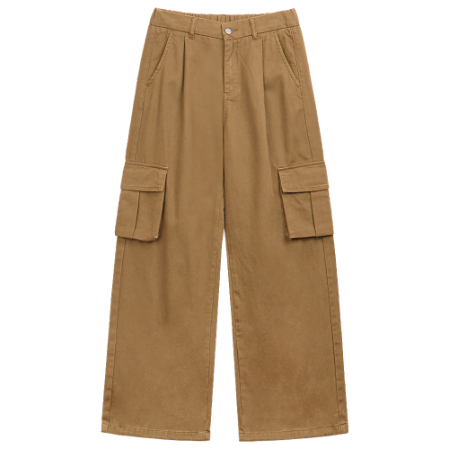 Cargo String Wide Cotton Pants 3 Color [ULZP_0001]