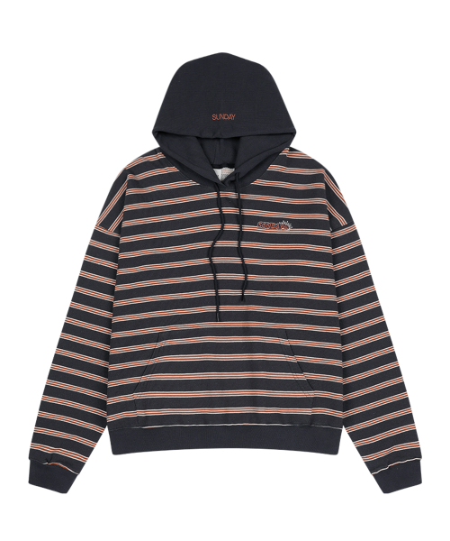 SUNDAY STRIPE HOODIE NAVY
