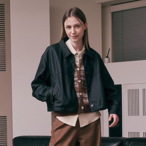 AR_Basic button leather jacket_2color