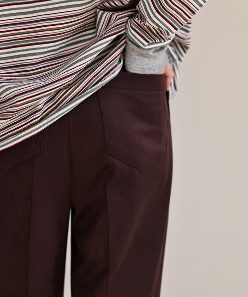 Bel suede pants (wine)