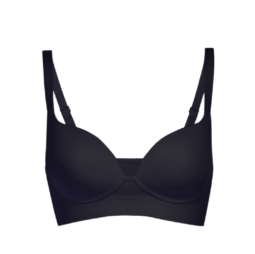 SKINON WIRELESS COSY BRA [SKIN, BLACK 2PC]