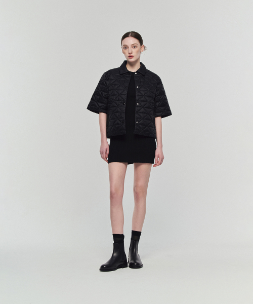 Женский пуховик с коротким рукавом Cocorin (Black)