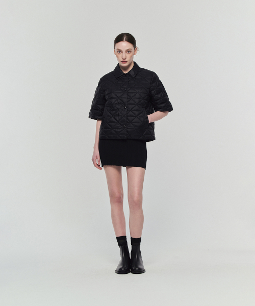 Женский пуховик с коротким рукавом Cocorin (Black)