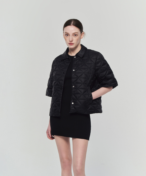 Женский пуховик с коротким рукавом Cocorin (Black)