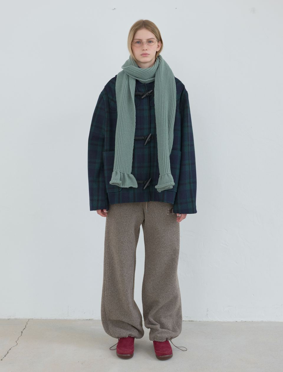 MUSINSA公式 | ENZO BLUES Teddy Two Way Banding Pants (Beige)