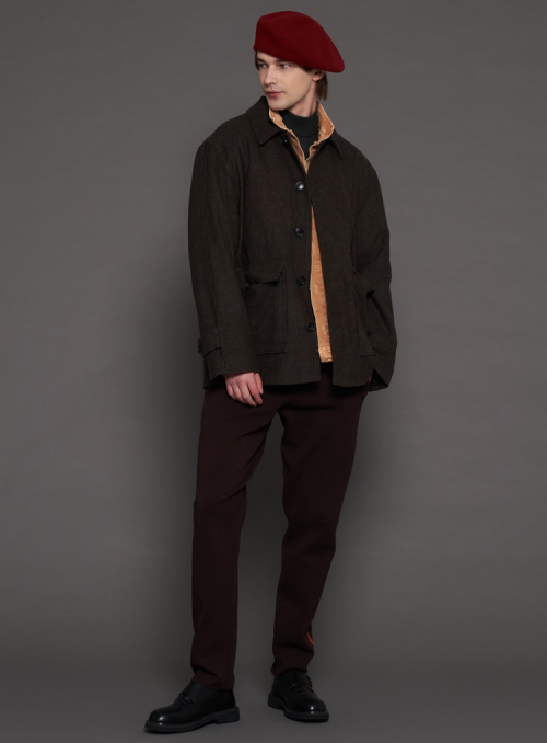 Полупальто Wool Blend Half Coat Khaki Grey (XL~4XL)