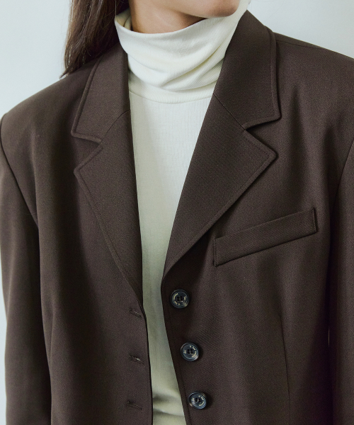 Однобортный пиджак / Dark Brown