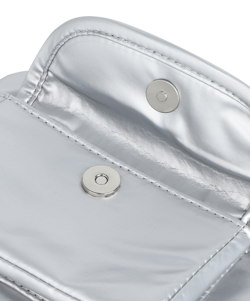 Мини кросс-сумка с цепочкой Silver