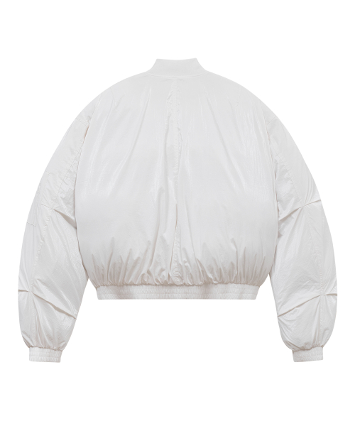 Короткий пуховик 86-IRO342 Essential Balloon Glossy MA-1 White