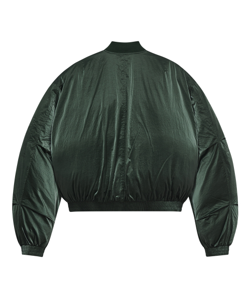 86-IRO342 Essential глянцевый MA-1 пуховик-бомбер Green