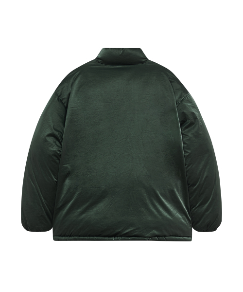 85-VIVA046 Utility глянцевый пуховик с полувысоким воротником Green
